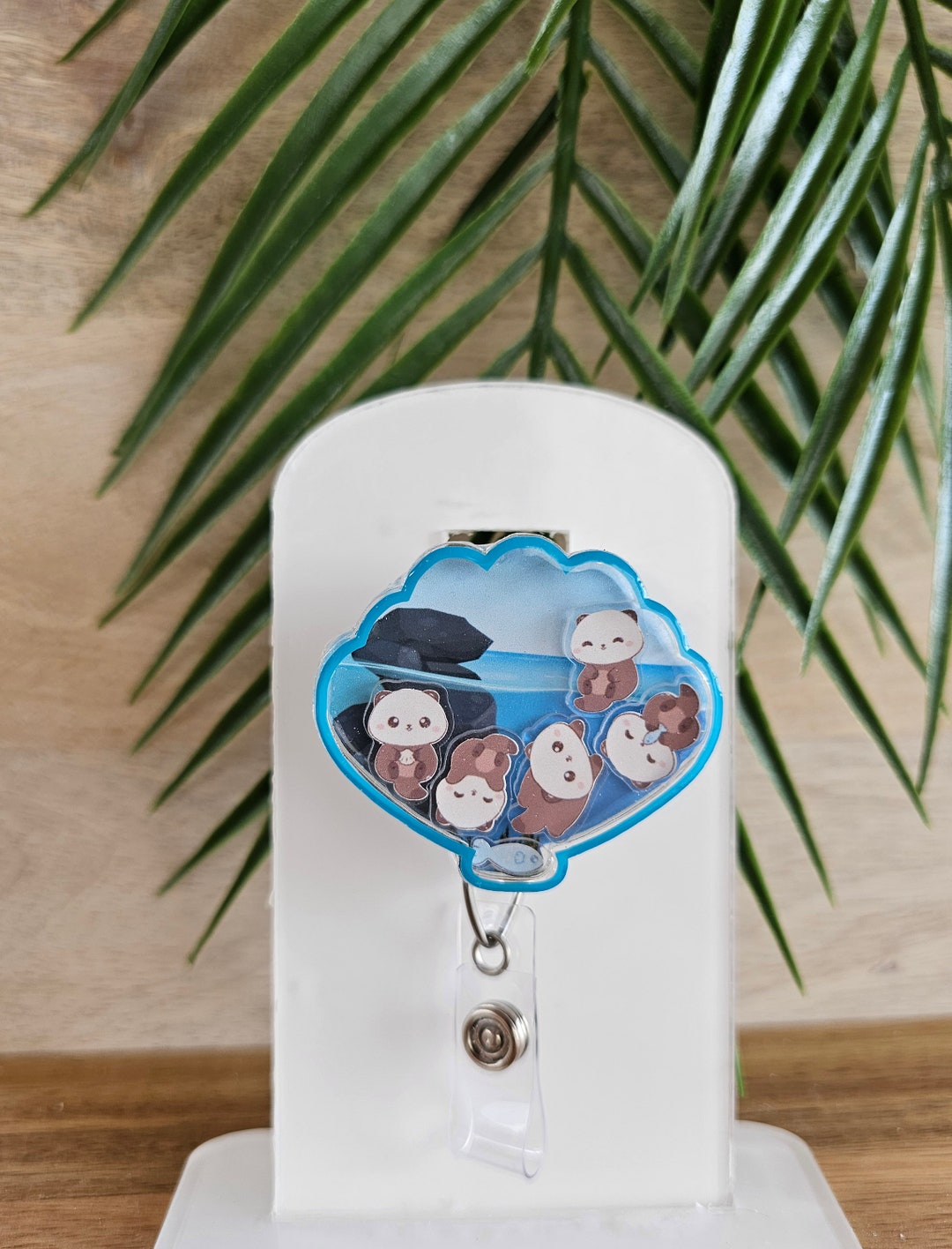 Otter Shaker Badge Reel Etsy