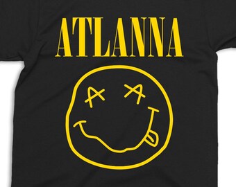 Atlanna Shirt Happy Face Shirt Parody Shirt Grunge Bands 90er Grunge Kleidung Vintage Band T Shirt Atlanuh Concert Shirt ATL Crewneck