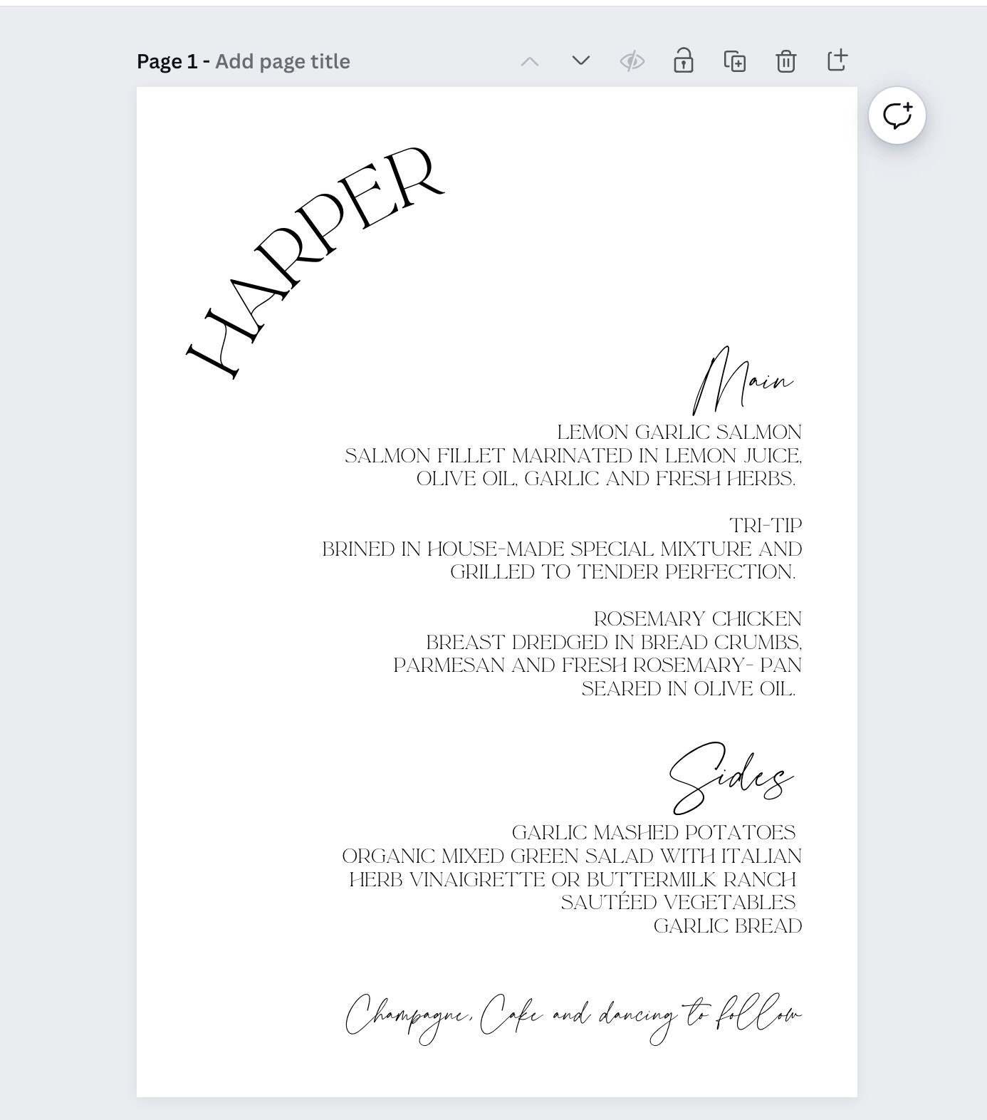 VIRAL Arch Wedding Menus, Wedding Menu Template, Canva, Event Menu ...