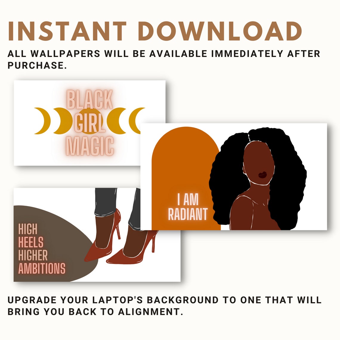 Black Girl Magic Desktop Wallpaper Affirmation Desktop Etsy Canada