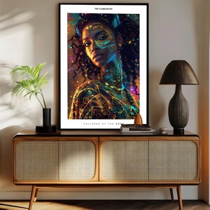 Afrofuturism Digital Wall Art Black Woman Portrait | Printable Wall Art | African Art | Afrofuturist Art | Afro Artwork | Black empowerment