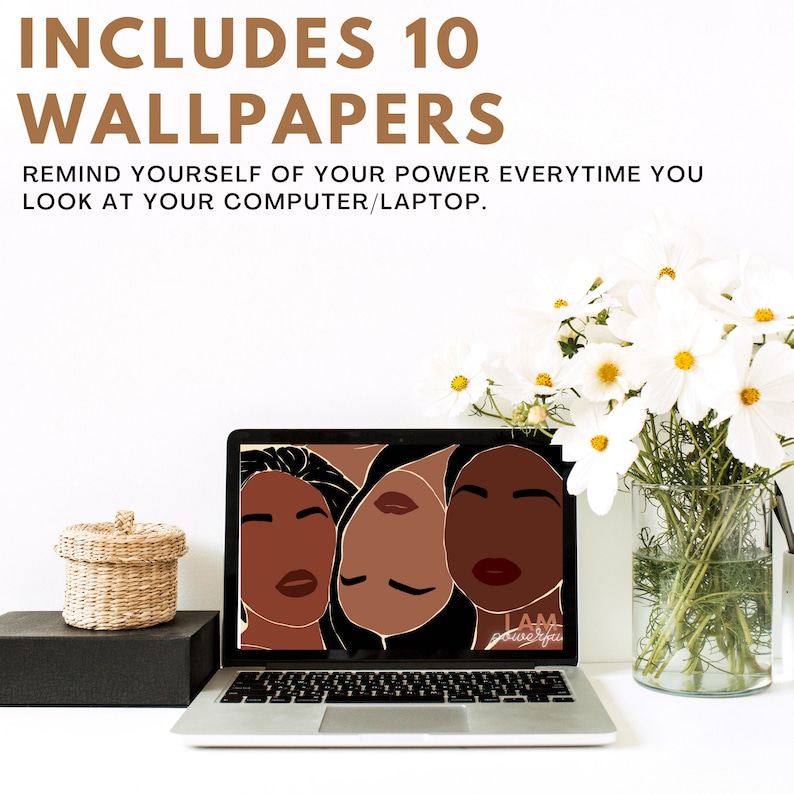 Black Girl Magic Desktop Wallpaper Affirmation Desktop Etsy Canada