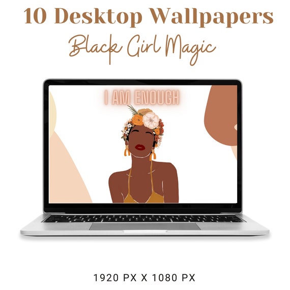 Black Girl Magic Desktop Wallpaper Affirmation Desktop Etsy Canada
