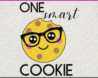 Smart Cookie SVG | Cookie SVG | Adorable Cookie SVG | Cute Svg | One Smart Cookie Svg |  Kid Svg | Colourful Svg | Cookie clipart | food svg