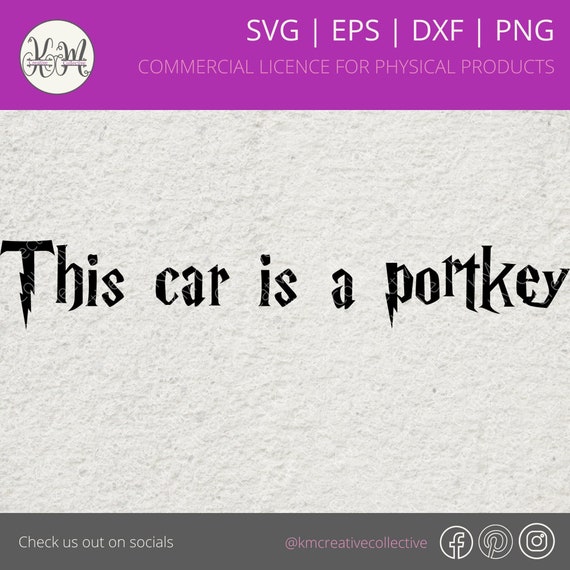 Car SVG Wizards SVG Port Key SVG Potter Svg Books | Etsy