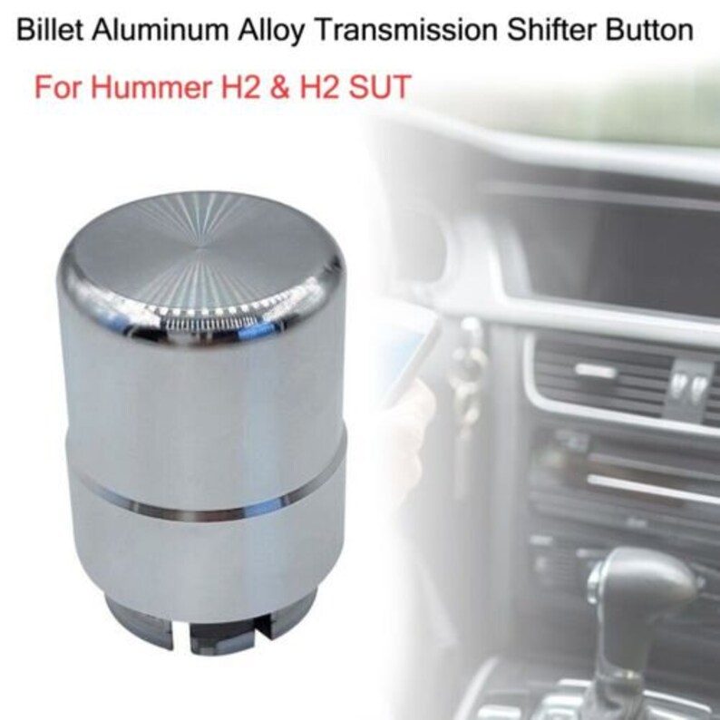 Aluminum Shift Knob Button Cover For Hummer H2 (2003-2007) – Silver Gear Shift Handle Replacement