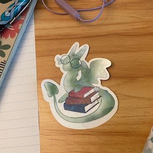 5 Pack Bookwyrm Sticker-2.5x3&quot; Cute Holographic vinyl Sticker