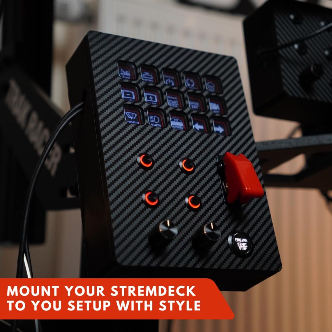 Elgato Stream Deck Mount and Button Box With LED Buttons | 2 Encoders ...