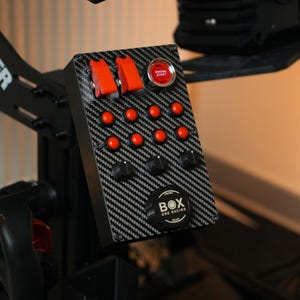 Button Box for Sim Racing and Simracers USB Desk Clamp Encoder Start/Stop Momentaty Safety Switch 2 Function PC USB Simulator Button Box