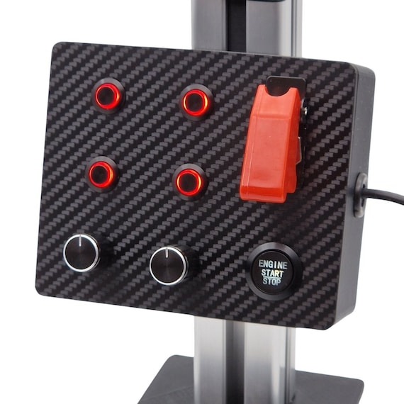 Button Box Sim Racing USB Desk Clamp Encoder Start/stop Momentaty Safety  Switch 12 Function PC USB Simulator Button Box 