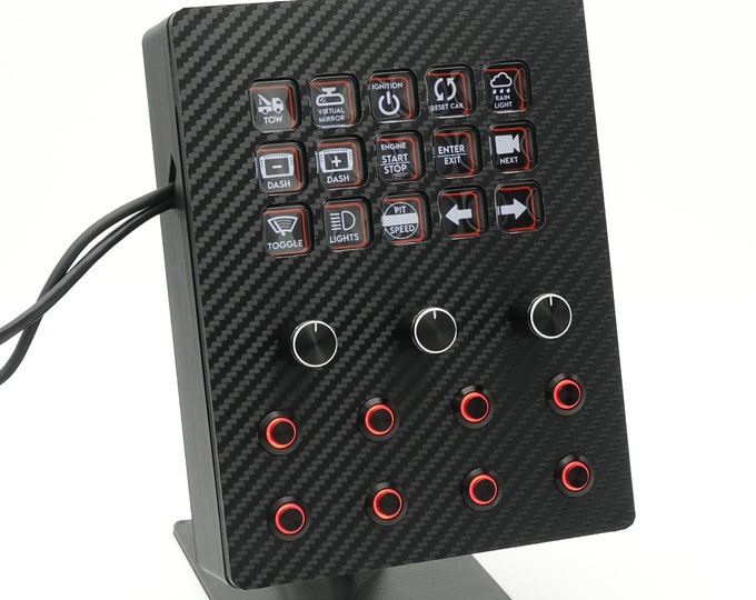 Led Button Box Elgato Stream Deck Mount and Button Box With LED Buttons | 2 Encoders ...