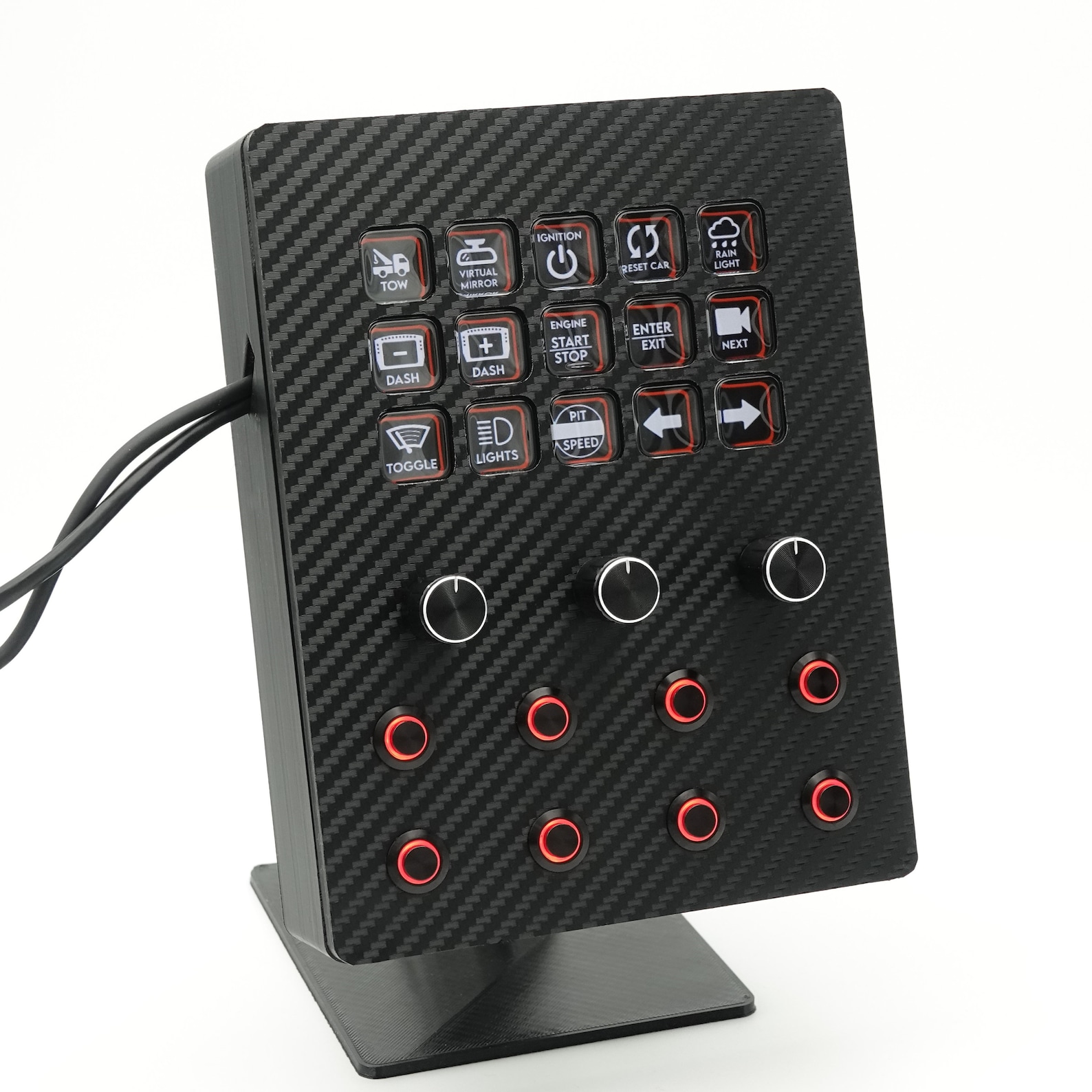 Elgato Stream Deck Mount and Button Box With LED Buttons | 3 Encoders ...