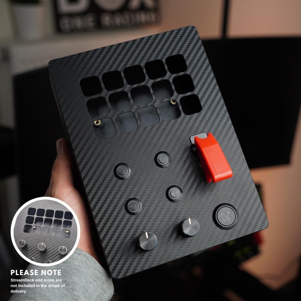 Elgato Stream Deck Mount and Button Box With LED Buttons | 2 Encoders ...