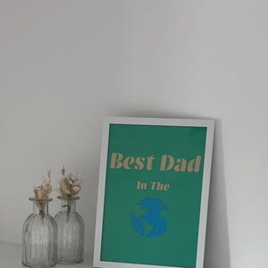 Festa del papà - Il miglior papà del mondo - Carta da parati artistica ritagliata