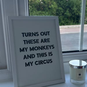 My Monkeys My Circus kaartgesneden muurkunst