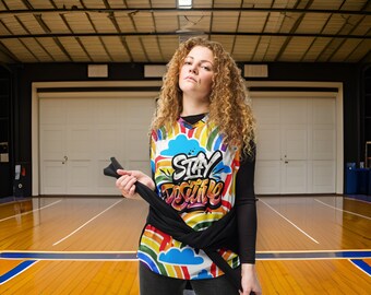 Unisex Basketball Jersey Graffiti Street Art | Hip Hop Boho Art Tshirt | Funky printed Loud Design Colorful Clothes Gift for Artists