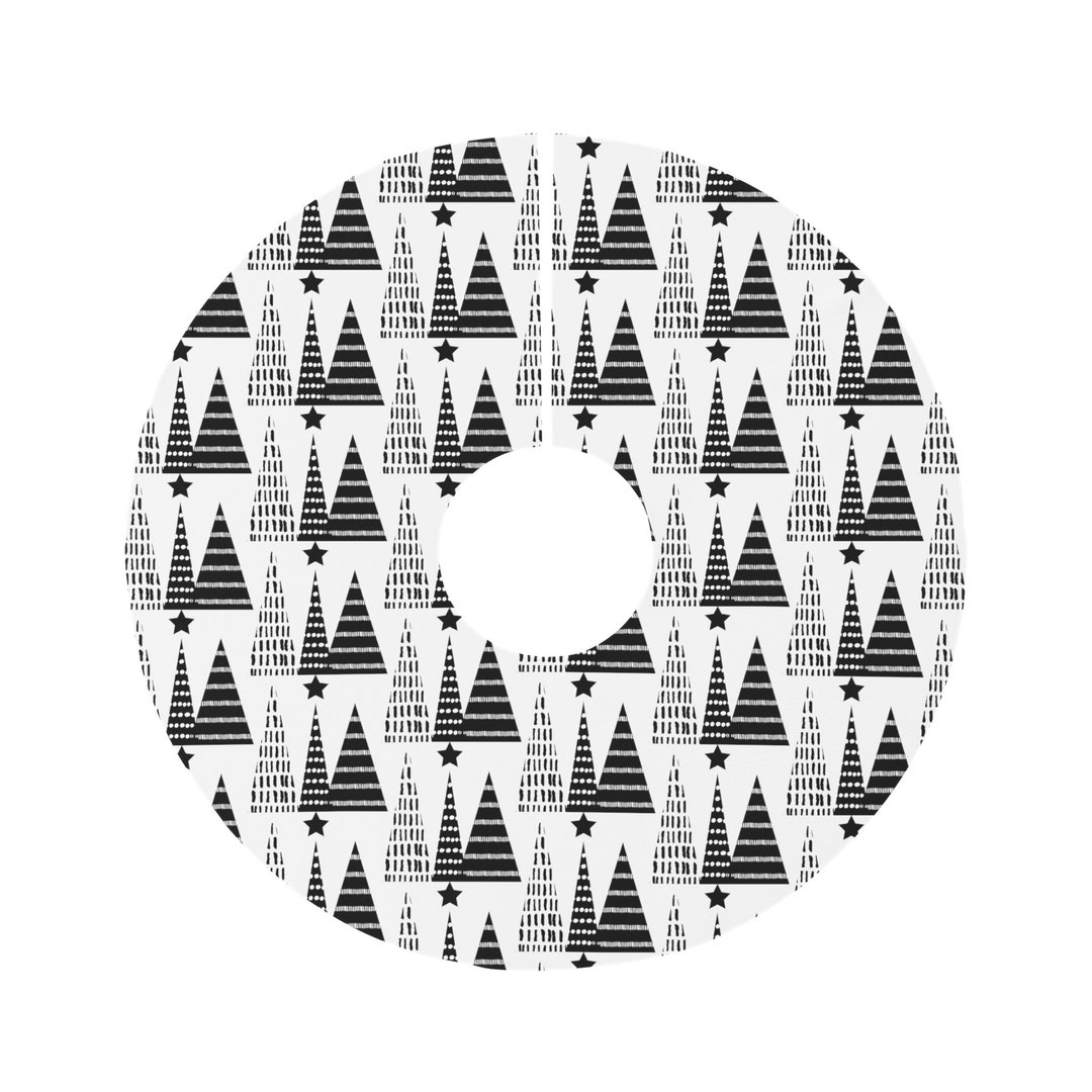 Black And White Christmas Tree Skirt 