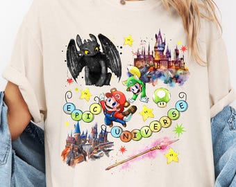 Comfort Colors® Custom Epic Universe Shirt, Universal Family Trip Shirt, Orlando Park Epic Universe Shirts, Super Mario shirt, Disney Shirt
