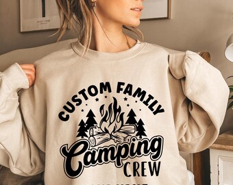Moletom personalizado para acampamento familiar, camiseta para viagem de acampamento em família, camisetas para acampamento em grupo, camiseta de aventura, camiseta de acampamento para amigos, moletom para acampamento