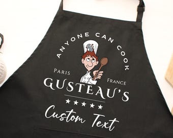 Ratatouille Family Apron, Mouse Chef Kitchen Little, Anyone Can Cook Apron, Ratatouille Anyone Can Cook Kitchen Mom Gifts, Apron For Dad