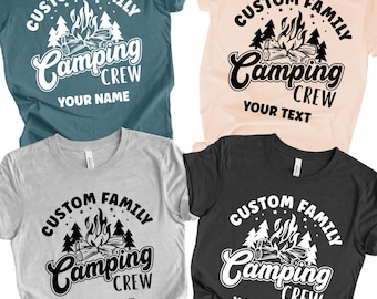 Camisa personalizada para equipe de acampamento familiar, camisa para equipe de acampamento, camisa de aventura, camisas de acampamento em grupo, camiseta de acampamento para amigos, presentes de acampamento, camisa de aventura