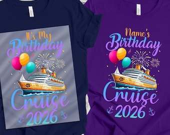 Transfert DTF personnalisé anniversaire croisière 2026, anniversaire croisière équipage prêt à imprimer, anniversaire croisière croisière DTF impression, anniversaire croisière fête, anniversaire DTF
