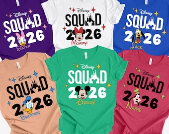 Camisetas del equipo Disney, camisetas familiares Disney, camisetas Disney, camisetas de viaje a Disney, camisetas de Disney World, equipo familiar 2026, camisetas de Disneyland, Disneyland