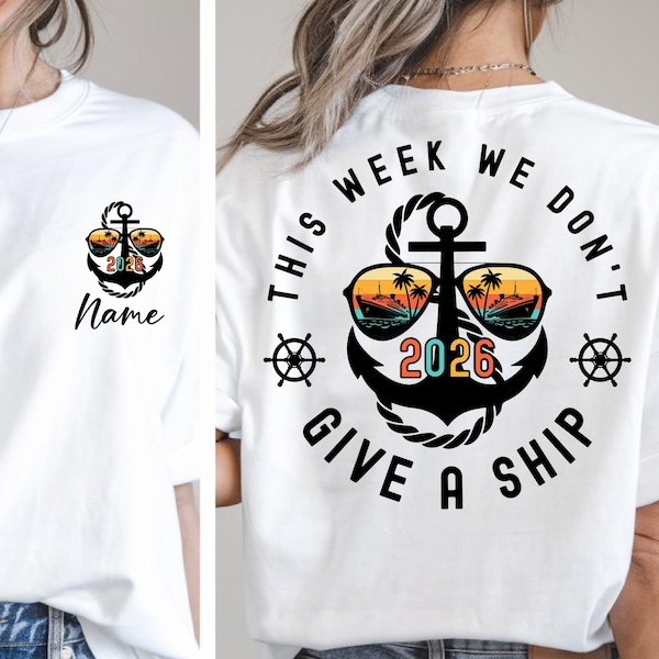 Camiseta personalizada de crucero 2026, camiseta "Esta semana no damos un barco", camiseta de crucero con amigos, viaje familiar 2026, camiseta familiar a juego, camiseta de equipo de crucero
