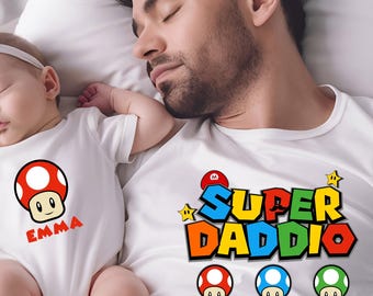 Custom Super Daddio Shirt, Super Dad Shirt, Personalized Super Daddio Shirt, Father's Day Shirt Gift, Gift For Dad,Daddy Shirt,Kids Name Dad