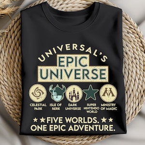 Epic Universe T-shirt, Orlando Park Epic Universe Tee, WDW Family Vacation Shirt, Disney Trip Shirt, Family Universe Park Trip 2025 Shirt