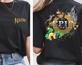 Anpassad Epic Universe-tröja, Family Universe Park Trip-tröja, Universal Epic-tröja, Epic Universe-familjetröjor, Super Mario-tröja, Disney-tröja