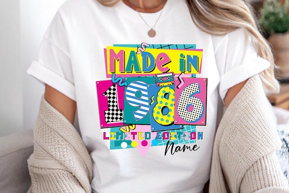 1986 Birthday Shirt,40th Birthday Shirts, Made in 1986 Limited Edition 40th Birthday Party Tee, 40th Birthday Gift, Vintage 1986 T-Shirt