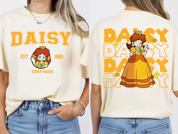 Super Mario Princess Daisy Shirt, Princess Daisy,Super Mario Characters Shirt,Disney Birthday Gift, Disneyland Shirt,Family Disney Trip Tees