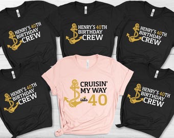 Custom Cruise Birthday Crew Shirt, Personalized Birthday Shirt, Birthday Group Shirt, Birthday Shirt, Birthday Party, Family Birthday Cruise