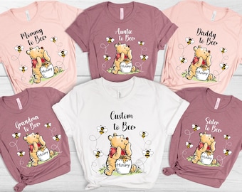 Mommy to Be Shirt, Winnie The Pooh Mommy to Bee Shirt, Family Matching Shirt, Funny Mom Tee, Pregnancy Reveal Shirt, Disney Pooh Mommy Tee