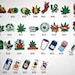 Croc Clog Shoe Charms, Smokables and Drinkables, Cannabis, 420