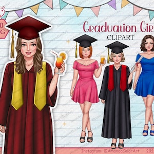 Clipart per ragazze di laurea, png di laurea, clipart per ragazze alla moda, clipart migliori amiche, clipart sorelle, clipart Bestie, laurea per studenti