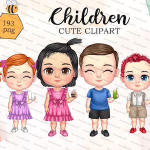 Cute clipart, Children Clipart, Kids Clipart, Baby clipart,  Boy Clipart, Girl Clipart, Son clipart, Daughter clipart, Friend clipart