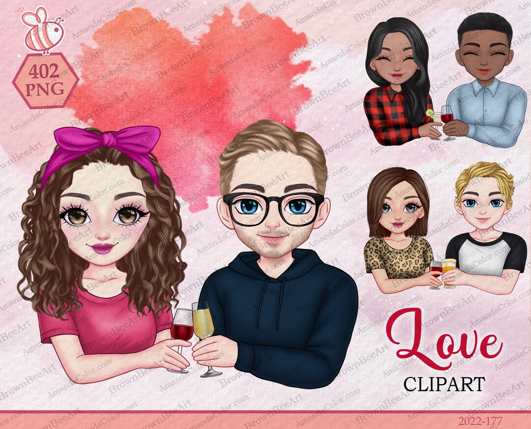 Couple Clipart, Love Couple Pictures, Best Friend Clipart, Valentine's