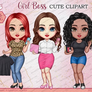 Girl Boss clipart, Crafting clipart, Lady boss clipart, Boss Babe clipart, Planner Girl Clipart, Business Casual, Office Clipart