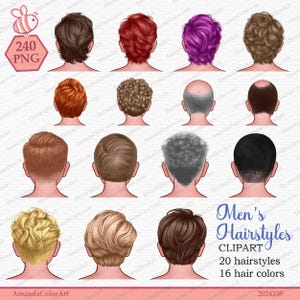 Male hairstyles clipart, Custom Hairstyles Boys, Hair seen from behind, Men Hairstyle Clipart