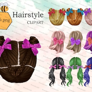 Hairstyle girl clipart, Custom female hairstyles clipart, Daughter Hairstyle Clipart