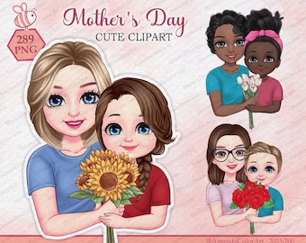 Mother's Day Clipart: Family PNG Files