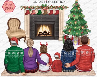 Christmas Family Clipart Collection: Holiday PNG Images (503 Files)