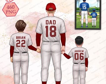 Baseball Dad Clipart: Daddy's Dream Team PNG Graphics (Digital Download)