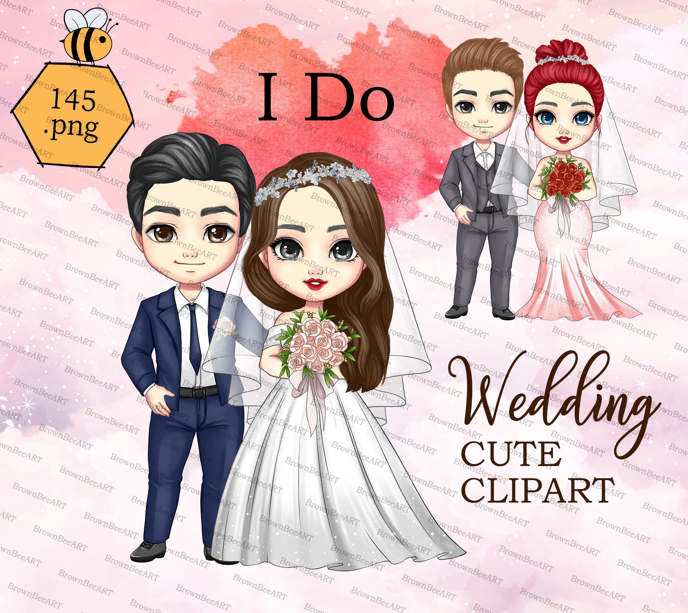 chibis wedding