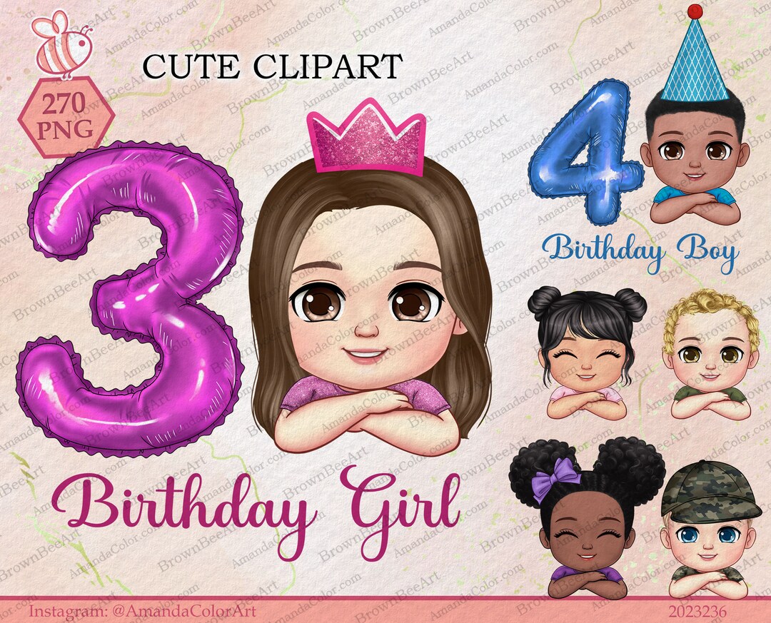 Children Clipart, Birthday Clipart , Kids Clipart, Grandchildren ...