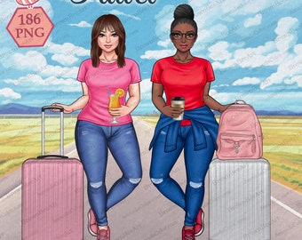 Girls Trip Clipart, Travel Besties PNG (186 Files)