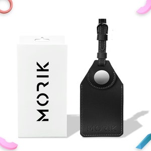 MORIK Secret AirTag Leather Luggage Tag: Hassle-Free Tracking | 3-in-1 AirTag Holder & Luggage Tag | Secret Design | Premium Leather