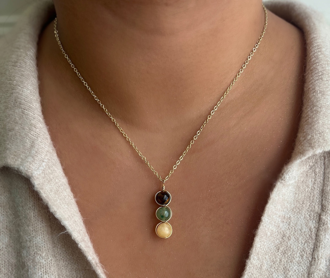 Disney Princess Tiana Inspired Crystal Pendant Necklace, Tiger's Eye